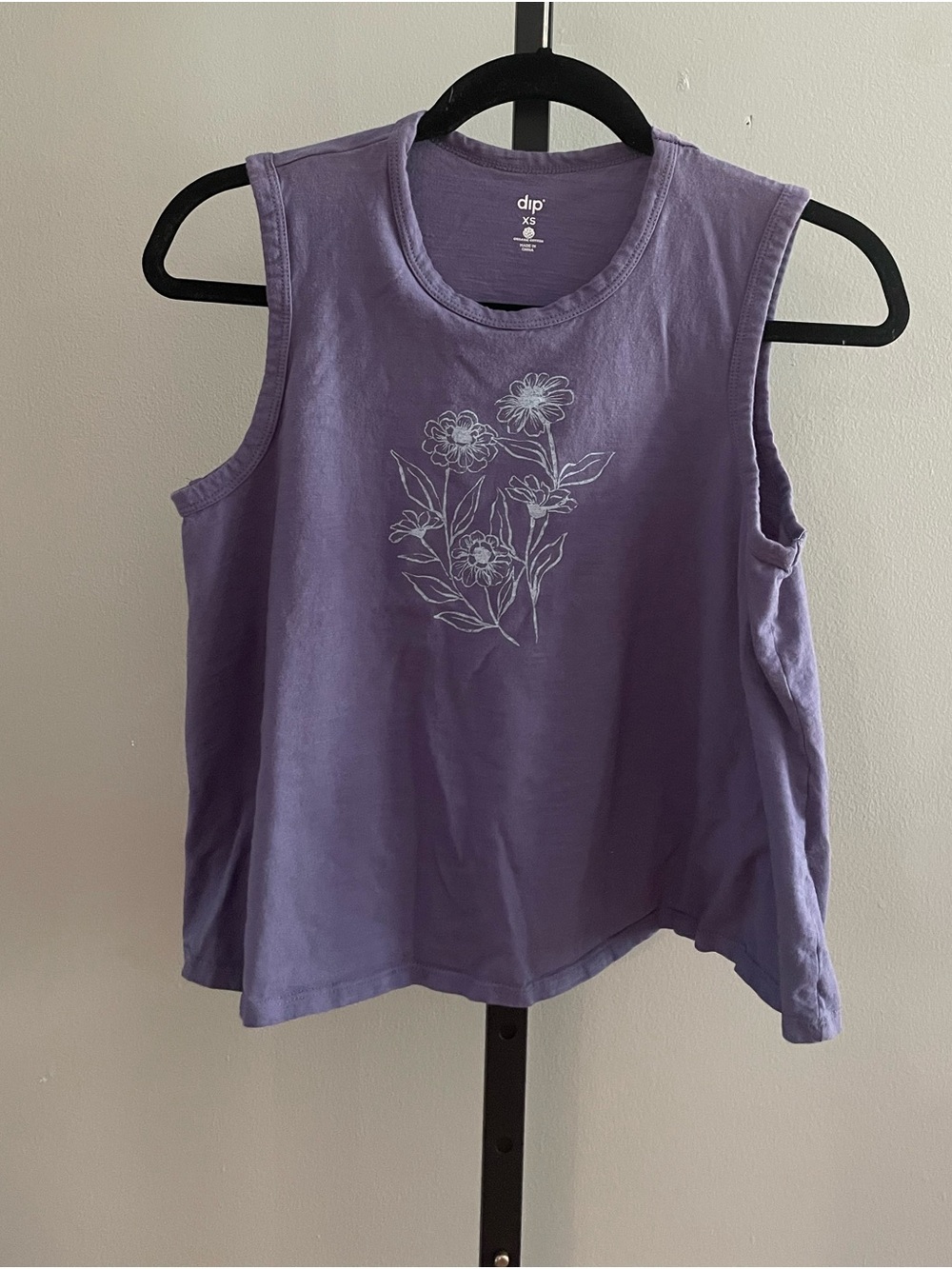 Dip 100% Organic Cotton Floral Tank Top Size XS